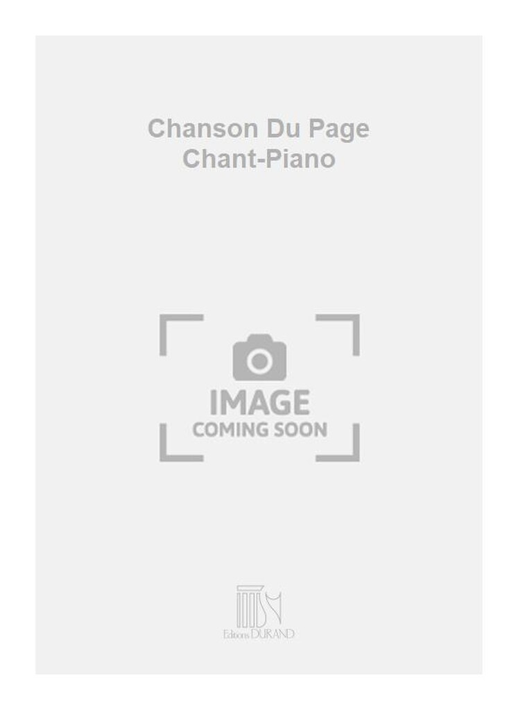 Chanson Du Page Chant-Piano